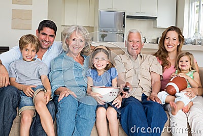 Multigeneration family spending leisure time Stock Photo