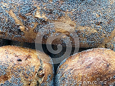 Multigrain Poppy Bread. Stock Photo