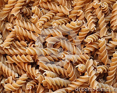 Multigrain spiral pasta Stock Photo