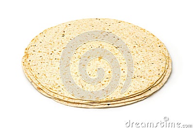 Multigrain tortillas with bran and flax Stock Photo