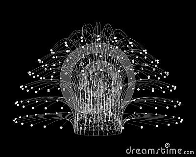 Multilayer structure organizing branches of information cells in a data tree. Conceptual representation of the processed Vector Illustration