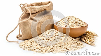 Multilayered Oatmeal In A Sack: A Creative And Wholesome Delight Stock Photo