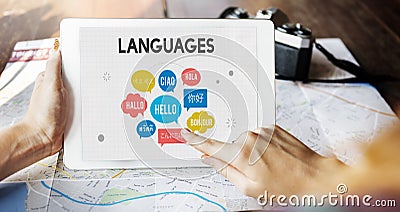 Multilingual Greetings Languages Concept Stock Photo