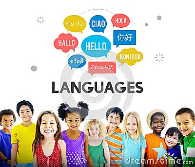 Multilingual Greetings Languages Concept Stock Photo