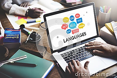 Multilingual Greetings Languages Concept Stock Photo