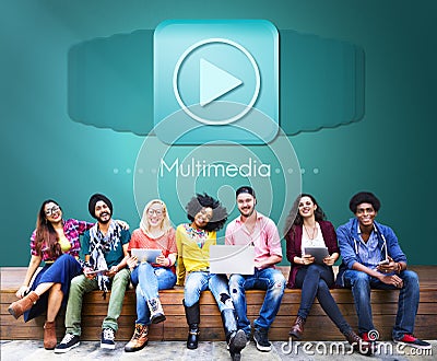 Multimedia Audio Computer Digital Entertainment Concept Stock Photo