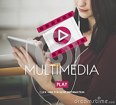 Multimedia Entertainment Media Digital Concept Stock Photo