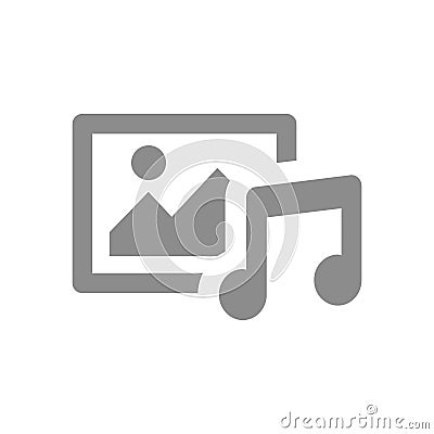 Multimedia file vector icon Vector Illustration