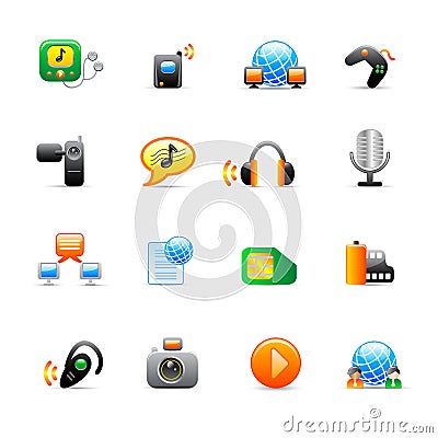 Multimedia icons Vector Illustration