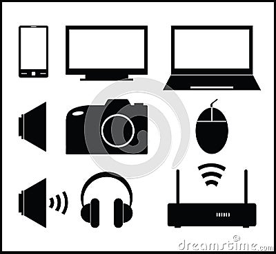 Multimedia icons Vector Illustration
