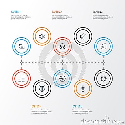 Multimedia Outline Icons Set. Collection Of Stringed, Soundless, Plastic And Other Elements. Also Includes Symbols Such Vector Illustration