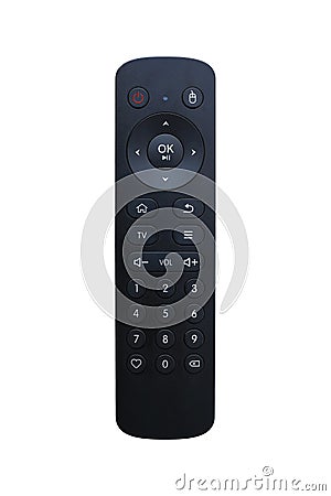 Multimedia remote control isolated on white background Stock Photo