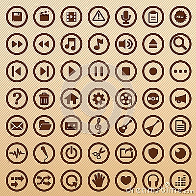 Multimedia symbols Vector Illustration