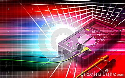 Multimeter Cartoon Illustration