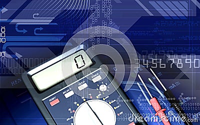 Multimeter Cartoon Illustration