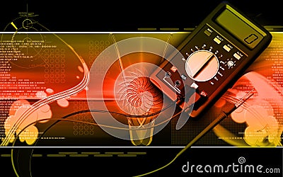 Multimeter Cartoon Illustration