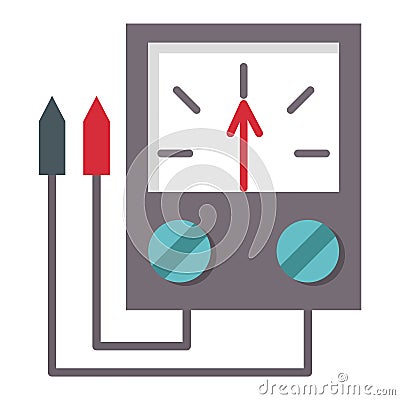 Multimeter electrical measurement technology equipment tool voltmeter electronic test vector illustration. Vector Illustration