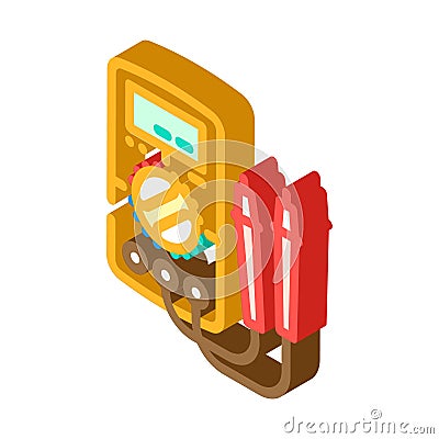 multimeter testing electronics isometric icon vector illustration Vector Illustration