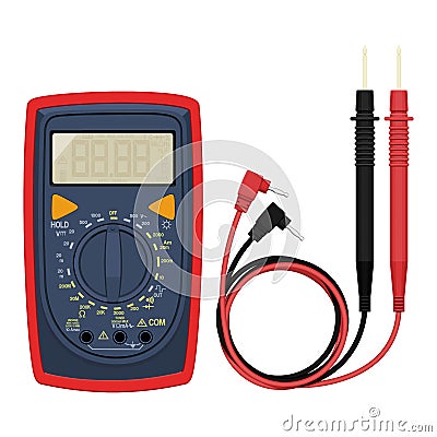 Multimeter on transparent background Vector Illustration