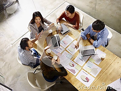 Multinational business team meeting in office Stock Photo