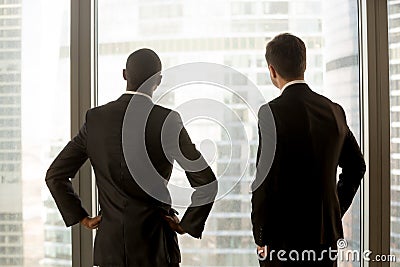 Multinational businessmen dreaming of success Stock Photo