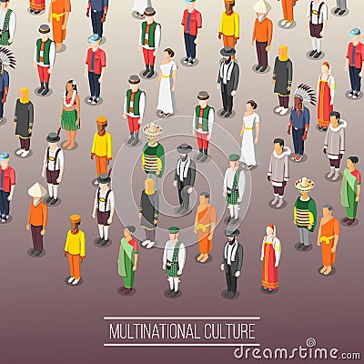 Multinational World Culture Background Vector Illustration