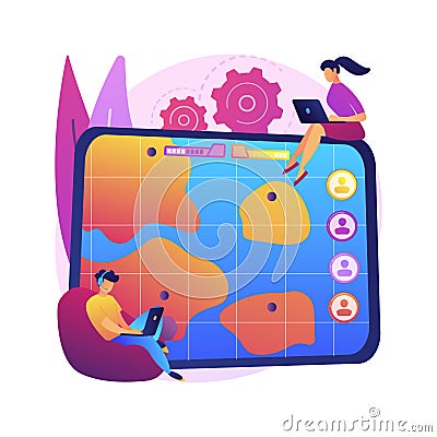 Multiplayer online battle arena abstract concept vector illustration. Vector Illustration