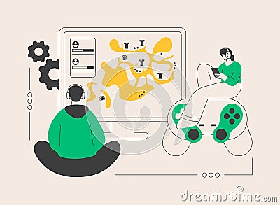 Multiplayer online battle arena abstract concept vector illustration. Vector Illustration