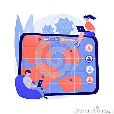 Multiplayer online battle arena abstract concept vector illustration. Vector Illustration