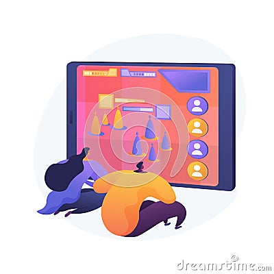 Multiplayer online battle arena abstract concept vector illustration Vector Illustration