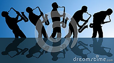 Playing the blues Vector Illustration