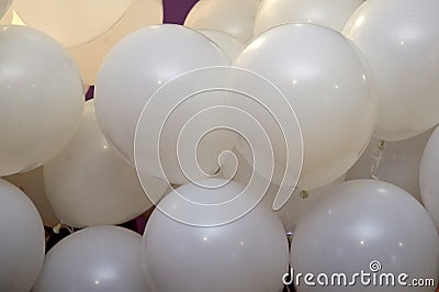 Multiple balloons in gradient colorspace.Color white Stock Photo