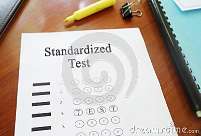 Multiple choice standardized test Stock Photo