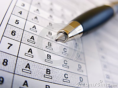 Multiple choice test Stock Photo