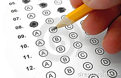 Multiple Choice Test Stock Photo