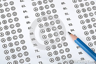 Multiple choice test Stock Photo