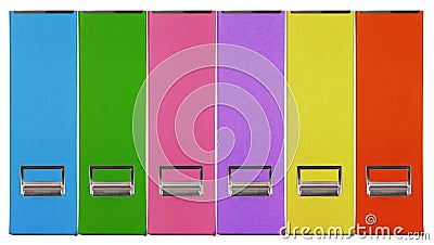 Multiple color magazine grain paper box Stock Photo