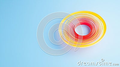 Multiple concentric circles in a gradient of warm colors, from yellow to red, form a visually appealing target against a Stock Photo