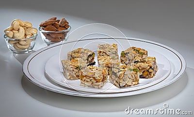 Multiple Dry fruits Sweet Stock Photo