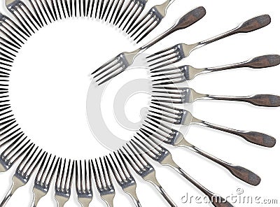 Multiple forks Stock Photo