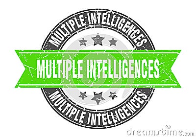 multiple intelligences stamp Vector Illustration