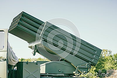 Multiple launch rocket system Stock Photo