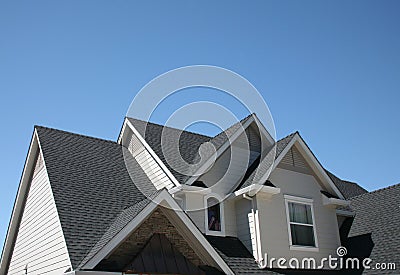 Multiple Roof Lines Stock Photo