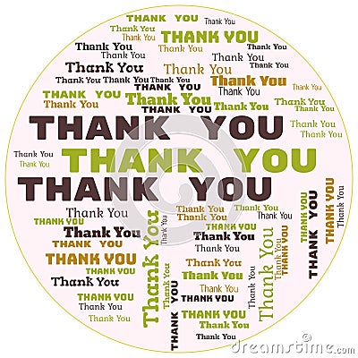 multiple text of thank you in wordcloud Stock Photo