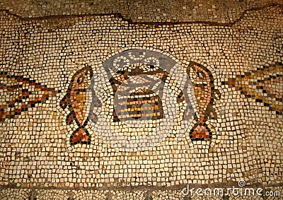 Multiplication mosaic, Tabgha, Israel