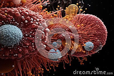 Multiplying Proliferating bacteria health. Generate Ai Stock Photo