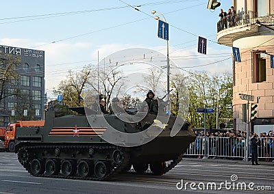 The multipurpose airborne armored personnel carrier BTR-MDM Rakushka Editorial Stock Photo