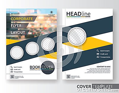 Multipurpose business and corporate flyer layout design Vector Illustration