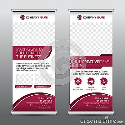 Multipurpose Business Roll-up Banner Vector Illustration