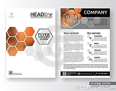 Multipurpose corporate business flyer layout template Vector Illustration